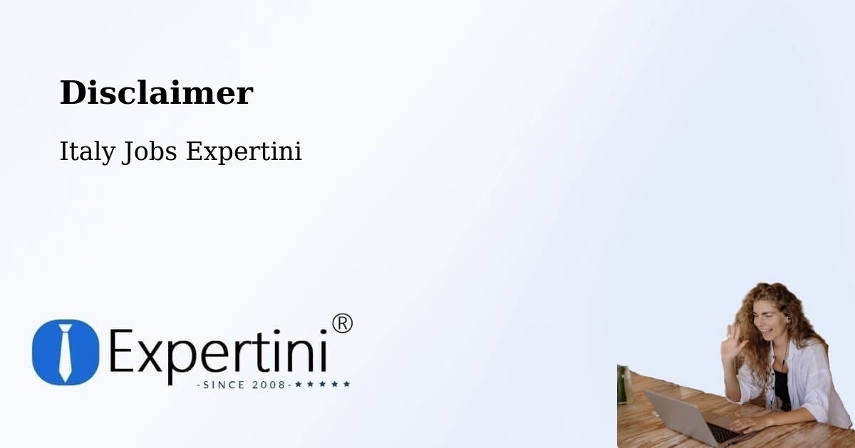 Disclaimer – Pianezza - Italy Jobs Expertini