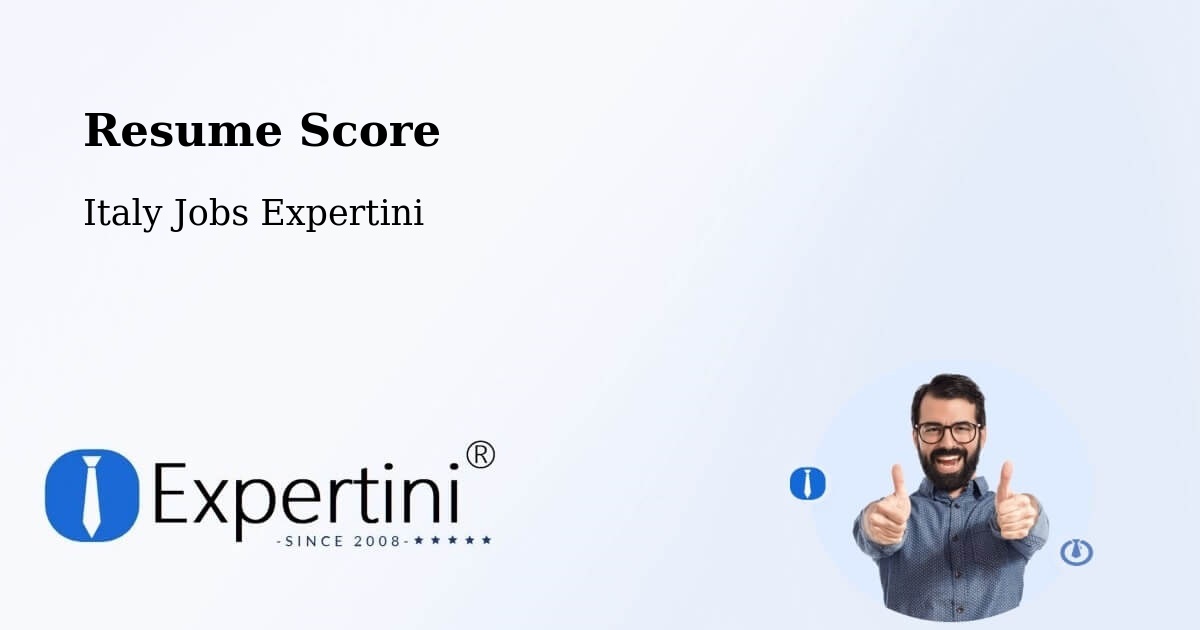Resume Score & Job Description Match Tool – Pianezza - Italy Jobs Expertini